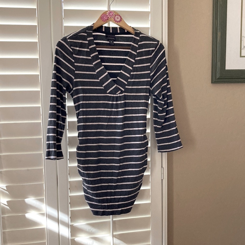 3/4 Sleeve Stripped Maternity Sweater